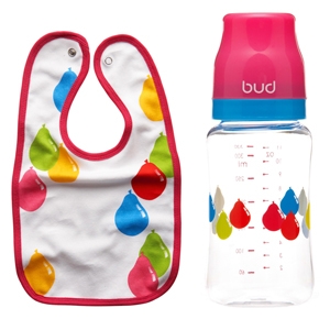 Unbranded Party Baby Bib And Bottle Set
