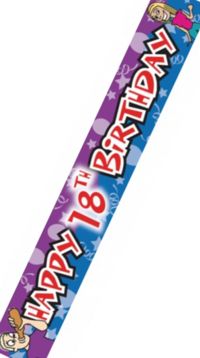 Unbranded Party Banner - Happy 18th Birthday 9ft