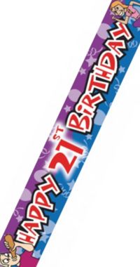 Unbranded Party Banner - Happy 21st Birthday 9ft