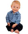 Smarten up your little man with this shirt and trousers set. Featuring a smart cut with button