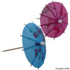 Unbranded Party Time Paper Parasols With Wooden Stems Pack