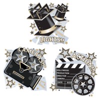 Unbranded Partyware: Lights, Camera, Action Cut-Out PK3