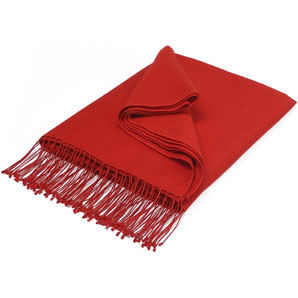 Full size pashmina with classic plain weave and fringe