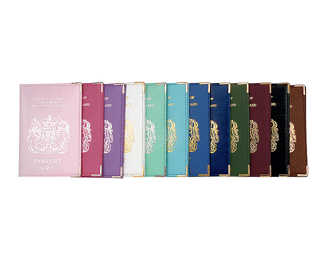 Unbranded Passport cover and tag (2) pink, personalised