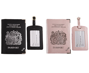 Unbranded Passport Cover-Tags 1 1 FREE Pers - P Pink and
