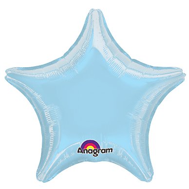 Unbranded Pastel blue 19 star foil balloon