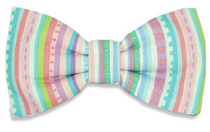 Unbranded Pastel Stripes Bow Tie