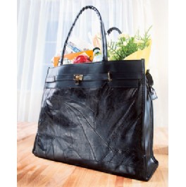 Unbranded PATCH LEATHER SHOPPER WITH FREE HANDBAG and PURSE - 44211574ST