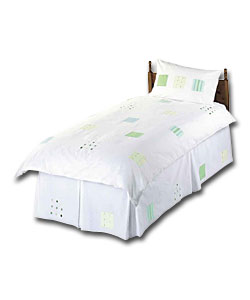 Patchwork Collection Double Duvet Cover Set - Green