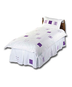 Patchwork Collection King Size Duvet Cover Set - Lilac