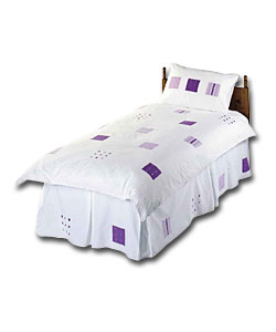 Patchwork Collection Single Duvet Cover Set - Lilac