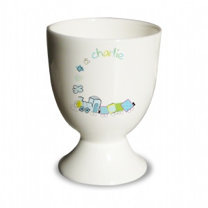 Unbranded Patchwork Train Egg Cup