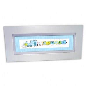 Unbranded Patchwork Train Name Frame
