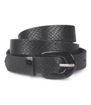 Unbranded PATENT BUCKLE EMBOSSED LEATHER BELT