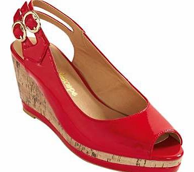 Unbranded Patent Slingback Wedge