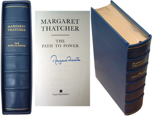 Unbranded Path to Power signed by Margaret Thatcher - Ltd ed and leather bound