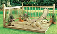 The perfect solution for the sunny corner of the garden, comes complete with posts, balusters,