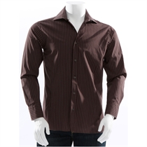 Unbranded Paul Costelloe Shirt Brown Stripe