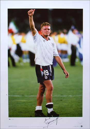Unbranded Paul Gascoigne and#8211; World Cup Italia 1990 - Signed limited edition print