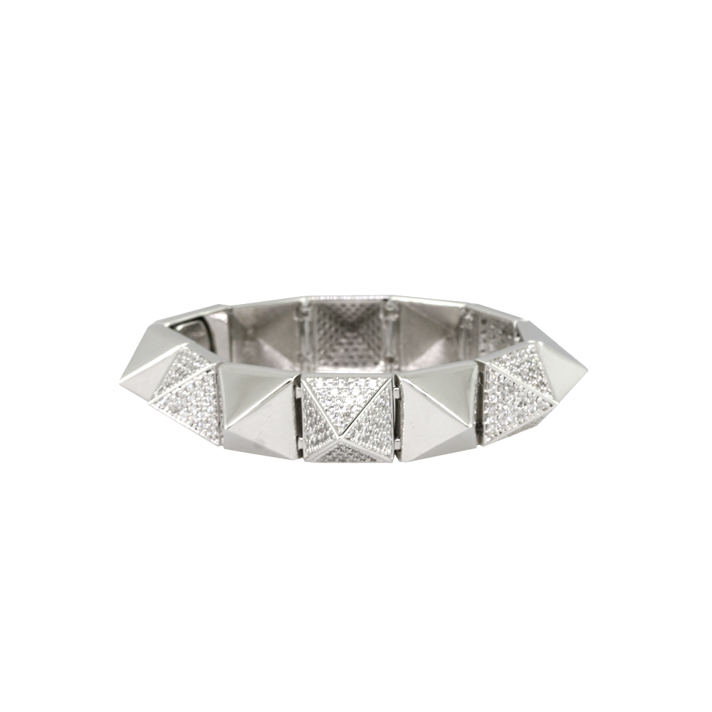 Unbranded Pave Pyramid Bracelet