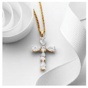 Unbranded Pave Teardrop Cross Pendant