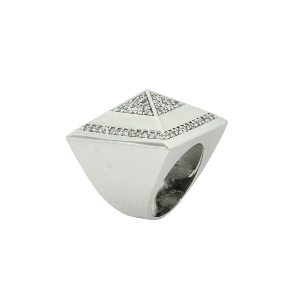 Unbranded Pave Trim Pyramid Ring