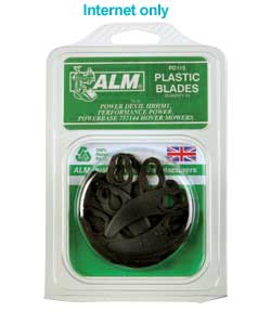 Plastic cutters to fit hover mowers using clip-on blades.Suitable for many makes of hover mowers.