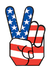 Peace (Stars & Stripes) Keyring