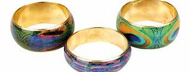 Unbranded Peacock Print Bangle Set