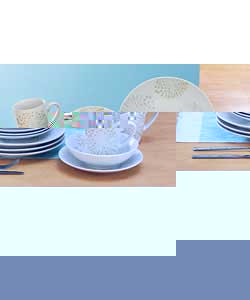 Pebbles Cascade 16 Piece Stoneware Dinner Set