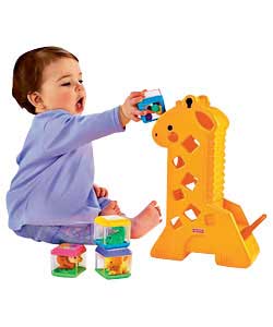 Unbranded Peek a Blocks Tumbling Sounds Giraffe and Blocks Set