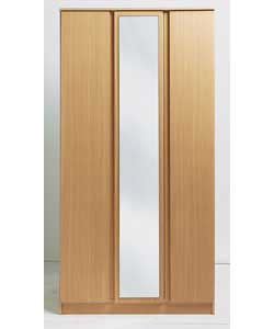 Unbranded Pello 3 Door Wardrobe - Oak Finish