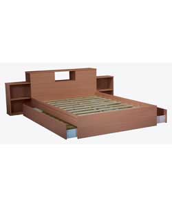 Unbranded Pello Walnut Double Bed - Frame Only