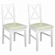 Unbranded Pemberley Pair Of Cross Back Chairs, White