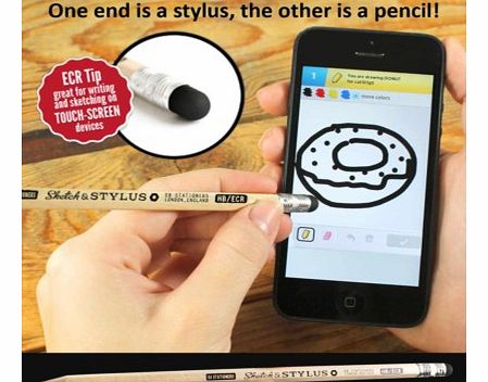 Pencil with built-in Touch Screen StylusThis pencil has a hidden secret: The eraser is actually a built-in stylus for your touch-screen devices.Made from ECR (Electro Conductive Rubber) to work perfectly with iPad, iPhone and other devices. Use the