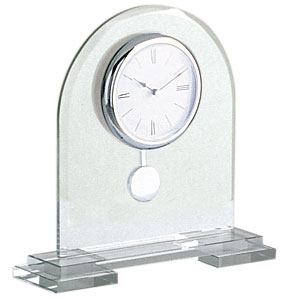 Unbranded Pendulum Glass Mantel Clock