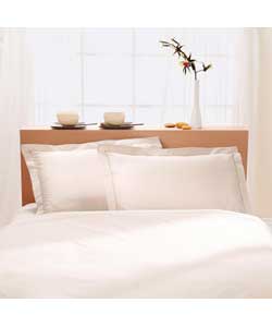 Percale Double Fitted Sheet - Linen