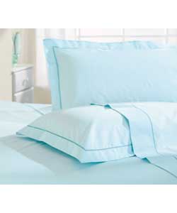 Percale Double Fitted Sheet - Teal