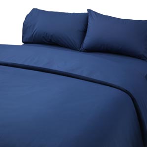Percale Single Duvet Cover Navy