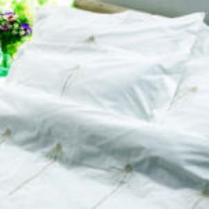 Unbranded Percale Super King Duvet Cover Embroidered with 8 flowers