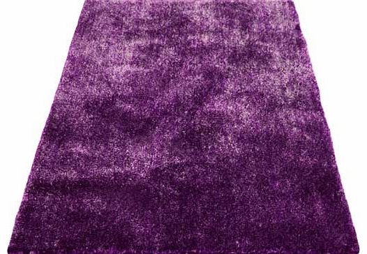 Perky Brush Silk Touch Shaggy Rug - Plum - 120 x