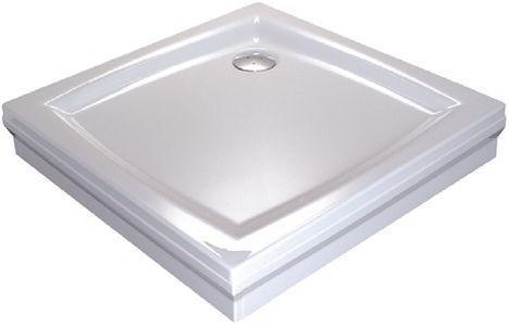 Unbranded Perseus Raised Square Shower Tray with Panel (PP-90   Set L)