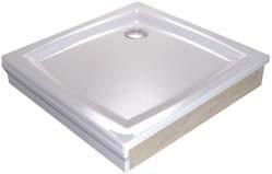 Unbranded Perseus Raised Square Shower Tray with Panel (PP-90   Set N)