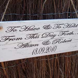 Unbranded Pesonalised Wedding Plaque