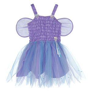 A beautiful fairy outfit in purple and blue. With a sequinned stretch smocked bodice, net skirt and