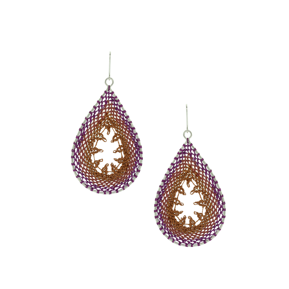 Unbranded Petal Teardrops Earrings Pink/Orange