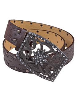 Petalled Buckle Belt Brown