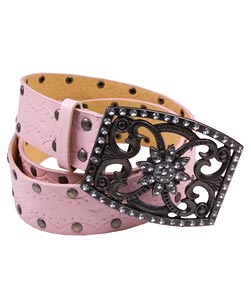 Petalled Buckle Belt Pink