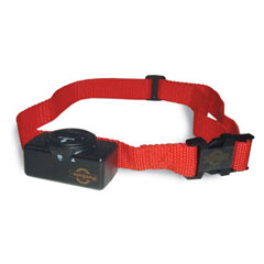 The Petsafe Bark Control Collar responds to unwanted barking by emitting a high frequency sound, aud