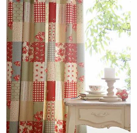Unbranded Petticoat Red Standard Header Lined Curtains